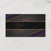 Luxe zwarte goudelegante jurist Visitekaartje (Achterkant)