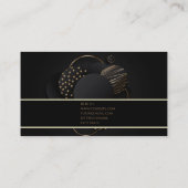 Luxe zwarte goudelegante jurist Visitekaartje (Achterkant)
