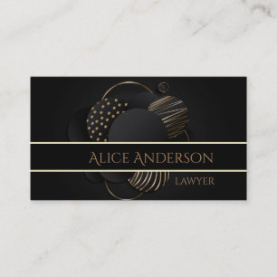 Luxe zwarte goudelegante jurist Visitekaartje