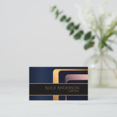 Luxe zwarte goudelegante jurist Visitekaartje (Staand voorkant)