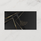 Luxe zwarte goudelegante jurist Visitekaartje (Achterkant)