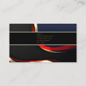 Luxe zwarte goudelegante jurist Visitekaartje (Achterkant)