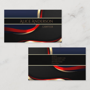 Luxe zwarte goudelegante jurist Visitekaartje