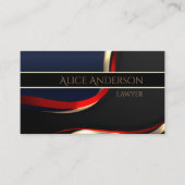 Luxe zwarte goudelegante jurist Visitekaartje (Voorkant)