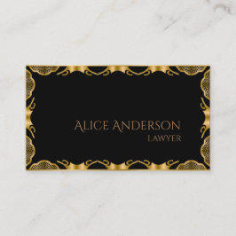 Luxe zwarte goudelegante jurist Visitekaartje