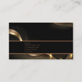 Luxe zwarte goudelegante jurist Visitekaartje (Achterkant)