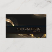 Luxe zwarte goudelegante jurist Visitekaartje (Voorkant)