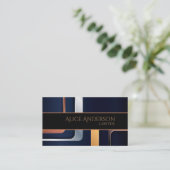 Luxe zwarte goudelegante jurist Visitekaartje (Staand voorkant)