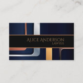 Luxe zwarte goudelegante jurist Visitekaartje (Voorkant)