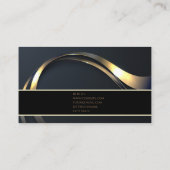 Luxe zwarte goudelegante jurist Visitekaartje (Achterkant)