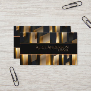 Luxe zwarte goudelegante jurist Visitekaartje