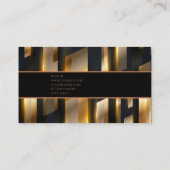 Luxe zwarte goudelegante jurist Visitekaartje (Achterkant)