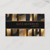 Luxe zwarte goudelegante jurist Visitekaartje (Voorkant)