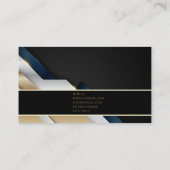 Luxe zwarte goudelegante jurist Visitekaartje (Achterkant)