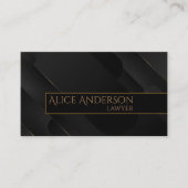 Luxe zwarte goudelegante jurist Visitekaartje (Voorkant)