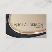 Luxe zwarte goudelegante jurist Visitekaartje (Voorkant)