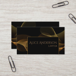 Luxe zwarte goudelegante jurist Visitekaartje