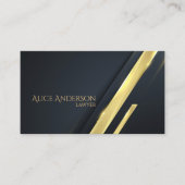 Luxe zwarte goudelegante jurist Visitekaartje (Voorkant)