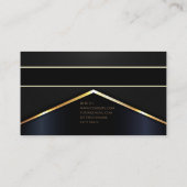Luxe zwarte goudelegante jurist Visitekaartje (Achterkant)