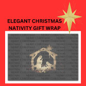 Luxe zwarte gouden nativiteit Vrolijk kerstfeest Tissuepapier