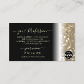 Luxe zwarte goudglitter met Logo Visitekaartje (Achterkant)