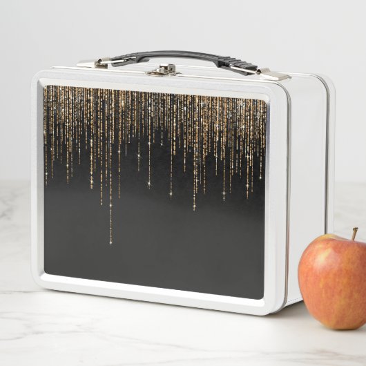 Luxe zwarte goudglitterrand (In situ)