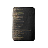 Luxe zwarte goudglitterrand badmat (Voorkant Verticaal)