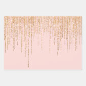 Luxe zwarte goudglitterrand inpakpapier vel (Voorkant 3)