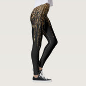 Luxe zwarte goudglitterrand leggings (Rechts)