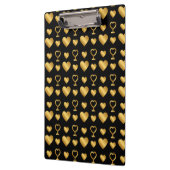 Luxe zwarte goudkleurige folie harten klembord (Links)