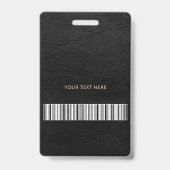 Luxe zwarte goudprofessionele notaris-ID Badge (Achterkant)