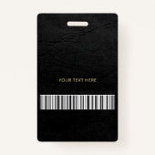 Luxe zwarte goudprofessionele notaris-ID Badge (Achterkant)