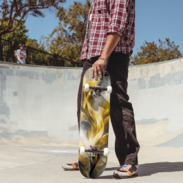 Luxe Zwarte Kwarts Gouden Kristallen Geometrisch Persoonlijk Skateboard