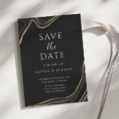 Luxe zwarte marmeren achtergrond met gouden voerin kaart