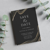 Luxe zwarte marmeren achtergrond met gouden voerin kaart