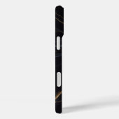 Luxe zwarte marmeren behuizing - Elegante gouden a Case-Mate iPhone Case (Achterkant / Rechts)