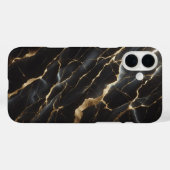Luxe zwarte marmeren behuizing - Elegante gouden a Case-Mate iPhone Case (Achterkant (horizontaal))