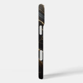 Luxe zwarte marmeren behuizing - Elegante gouden a Case-Mate iPhone Case (Achterkant / Rechts)