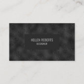 Luxe zwarte monochromatische achtergrondbus visitekaartje (Voorkant)