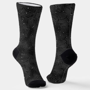 Luxe zwarte monochrome glamour achtergrond sokken