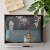 Luxe Zwarte Paspop Rode Bloemendecoupage Tissuepapier (Geschenk)