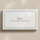 Luxe zwarte professionele monogram visitekaartje