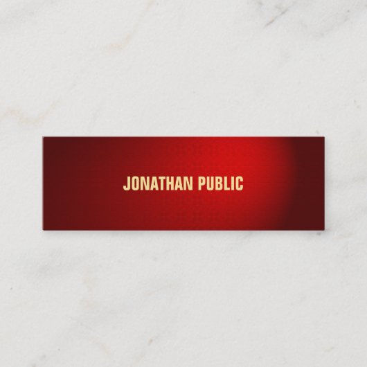 Luxe zwarte rode draagtas van elegant mini visitekaartje (Voorkant)