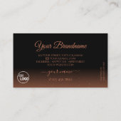 Luxe zwarte roodbaars mousserende diamanten met Lo Visitekaartje (Achterkant)