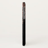 Luxe zwarte Roos Gold Sparkly Glitter Fringe Case-Mate iPhone Case (Achterkant/links)