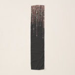 Luxe zwarte Roos Gold Sparkly Glitter Fringe Sjaal<br><div class="desc">Deze glamoureuze en luxe print is het perfecte ontwerp voor de stijlvolle en trendy vrouw. Het is voorzien van een faux dunne roos goudglitter randgordijn met faux glitter typografie boven op een eenvoudige zwarte achtergrond. Het is een elegant, chic, trendy en modern broeddesign met een Hollywood-vibe! ***BELANGRIJKE NOTA VAN HET...</div>