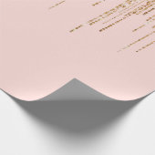 Luxe zwarte roze goudvrije rand cadeaupapier (Hoek)