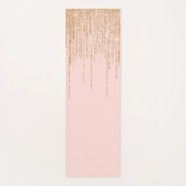 Luxe zwarte roze goudvrije rand yogamat (Voorkant)