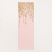 Luxe zwarte roze goudvrije rand yogamat (Achterkant)