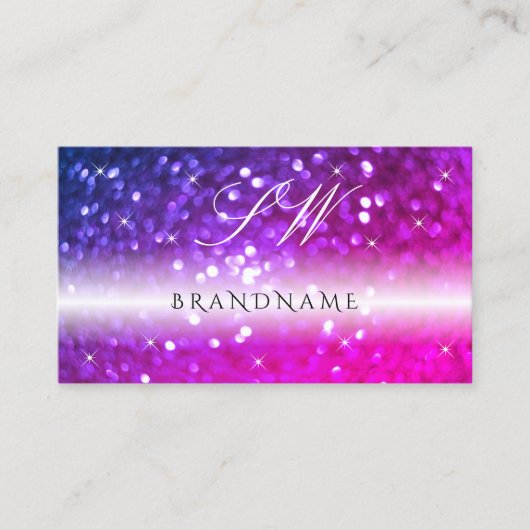 Luxe zwarte roze Paarse spaarpot Visitekaartje (Voorkant)